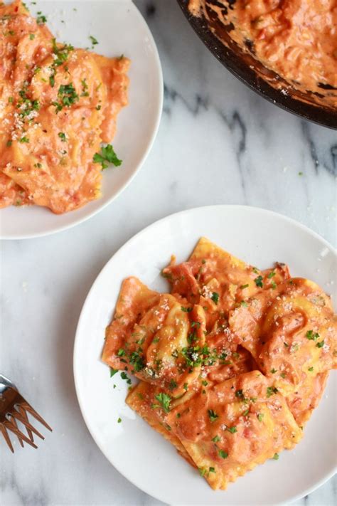 Brown Butter Lobster Ravioli With Tomato Cream Sauce