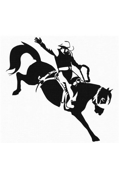 Rodeo Svg Bronc Riding Png Bronco Clipart Bronc Rider Dxf Rodeo Eps