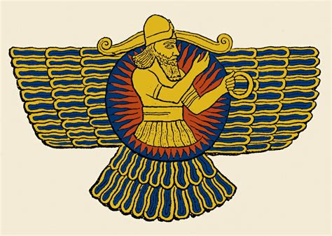 Posterazzi Ashur Assyrian God Stretched Canvas Science Source X