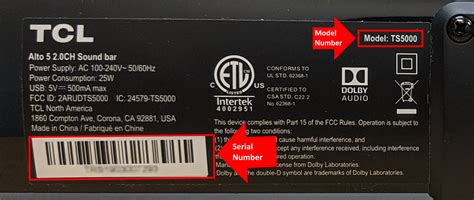 Tclusa — How Do I Find The Model Number And Serial Number On Tcl Sound