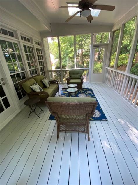 Screened Porch Painting And Solid Staining Project Marietta Ga 30062