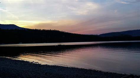 Sunset Over Whitefish Lake Photograph By Fay Dowling