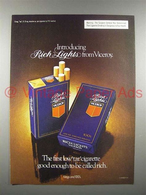 1979 Viceroy Rich Lights Cigarette Ad At0817