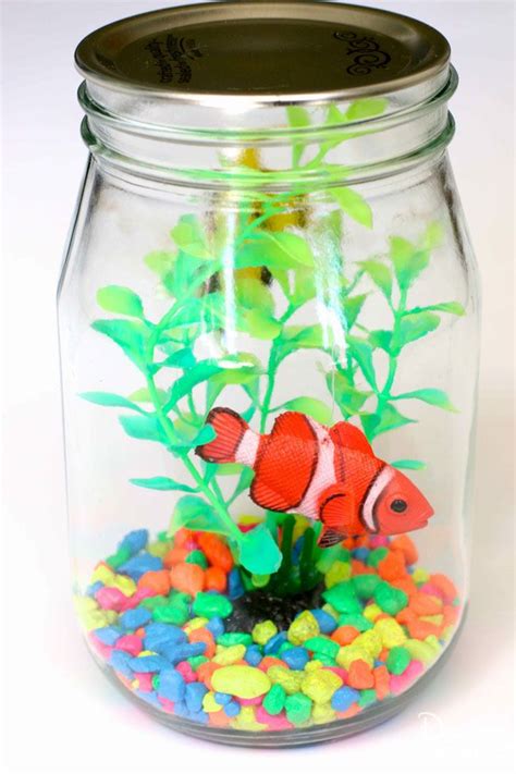 Mason Jar Aquarium Aquarium Craft Fun Crafts For Kids