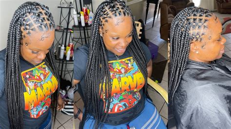 How To Criss Cross Knotless Braids Janetcollection Youtube
