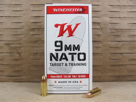 50 Round Box 9mm Nato 124 Grain Fmj Winchester Mil Spec Ammo Q4318