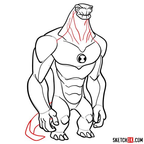 How To Draw Humungousaur From Ben Sketchok Easy Drawing Guides