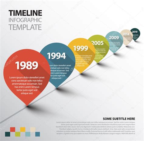 Infographic Timeline Template With Pointers Vector Image By Orson