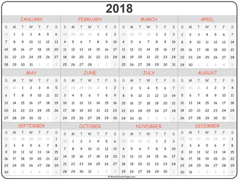April 2018 Calendar Free Printable