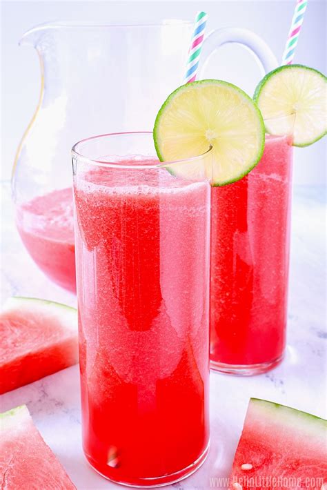 Fresh Watermelon Juice Recipe Hello Little Home