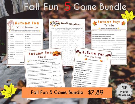 fall fun fact or fiction game autumn game party game etsy