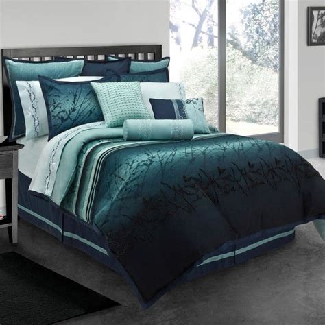 Jcpenney comforter set king 4pcs red farmhouse floral blue country. Blue Moon King-size 10-piece Bed in a Bag with Sheet Set ...