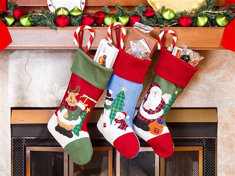 3 Pcs Set Classic Christmas Stockings 18 Cute Santas Toys Stockings