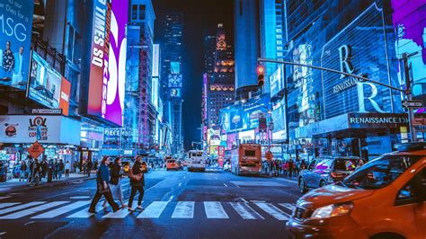 Times Square New York City Nyc At Night Photo Photograph Cool Wall