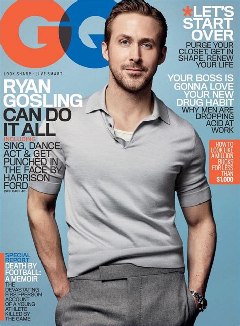 Ryan Gosling Covers Gq Talks Drive To Act Men Ryan Gosling Style