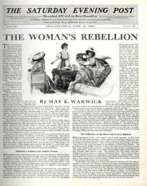 The Womans Rebellion A Story Of Suffrage In 1909 The Saturday Evening Post