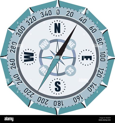 Compass Pointing North Map Stock Vector Images Alamy