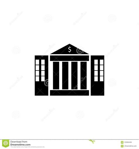Bank Building Icon Stock Vector Illustration Of Meeting 103084494