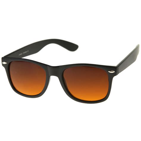 Classic Driving Blue Blocking Amber Tinted Lens Horn Rimmed Sunglasses Sunglass La