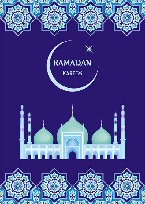 Design & print business cards, flyers, mugs and other print products online and we will deliver your doorstep. Ramadan greeting card blue vector 04 - WeLoveSoLo