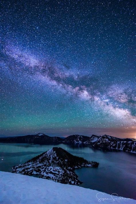 Milky Way Over Crater Lake Crater Lake Oregon National Parks