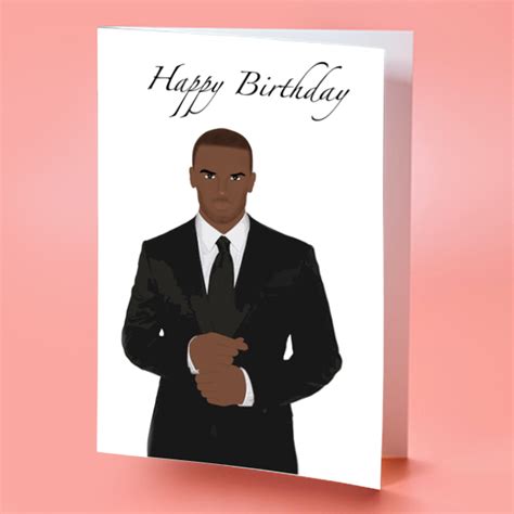 Black Man Birthday Card African American Birthday Cards For Him