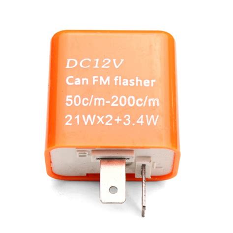 2 Pins Flasher Relay Fix DC 12V Flash Speed Adjustable Turn Signal