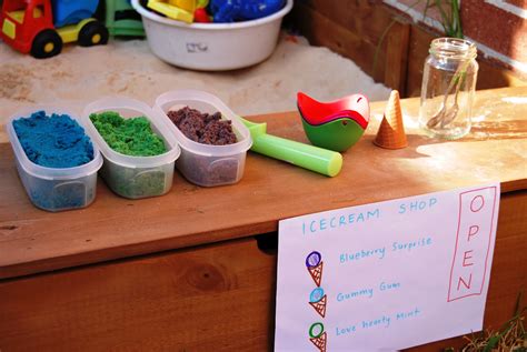 A Little Learning For Two Coloured Sand Ice Cream Shop Pretend Play