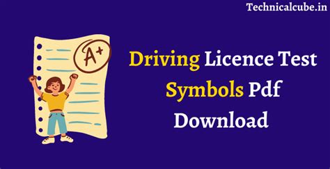 3540 Driving Licence Test Symbols Pdf Download 2023