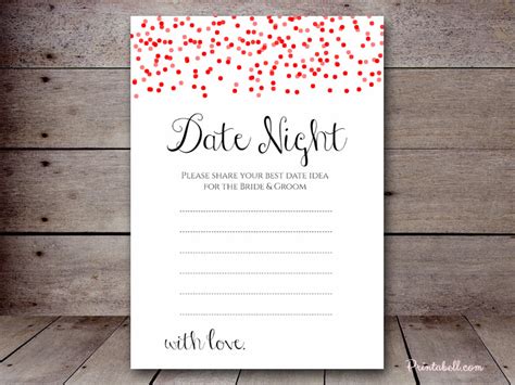 Date Night Cards Printabell Create