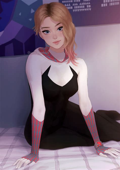 Gwen Stacy And Spider Gwen Marvel And More Drawn By Umigraphics