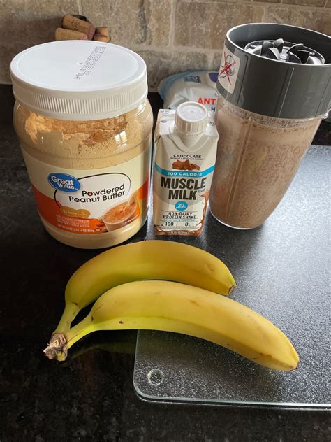 Muscle Chocolate Peanut Butter Banana Protein Shake Directions Calories Nutrition And More