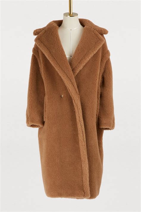 Looking for a new cover up? Max Mara Teddy Camel Wool Coat in Natural - Lyst