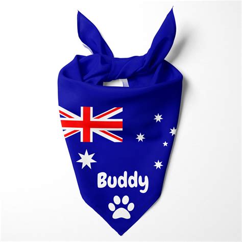 Personalised Australian Flag Dog Bandana