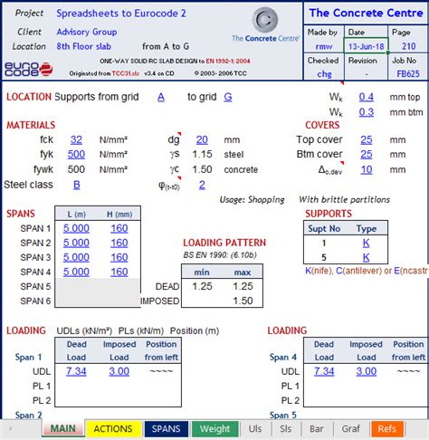 Imagex one way or another made with scanahand. One Way Slab Design Spreadsheets to Eurocode 2 ...