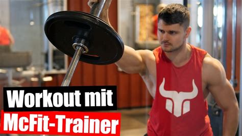 workout mit mcfit trainer 😣 fitness vlog youtube