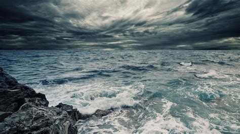 Free Download Stormy Sea Sky Wallpaper Forwallpapercom 1920x1080 For