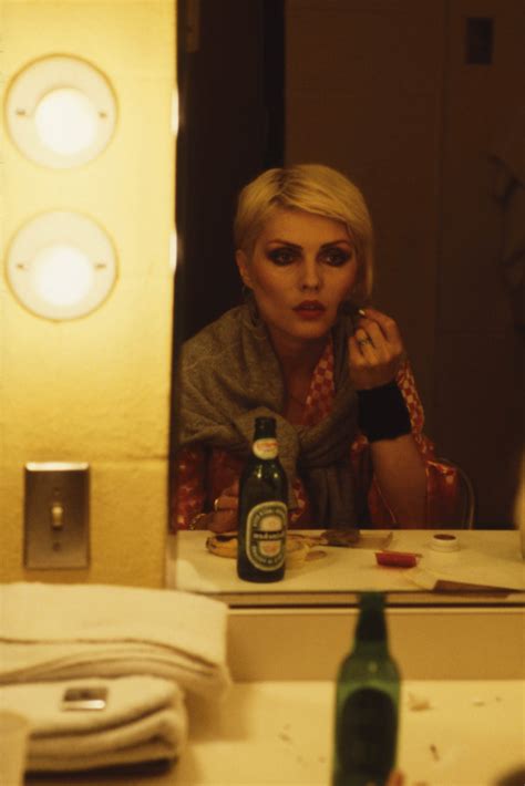 Debbie Harry Of Blondie Backstage Applying Makeup Huffpost Life