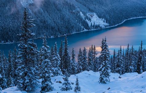 Wallpaper Winter Mountains Nature Lake Beauty Ate Canada Space