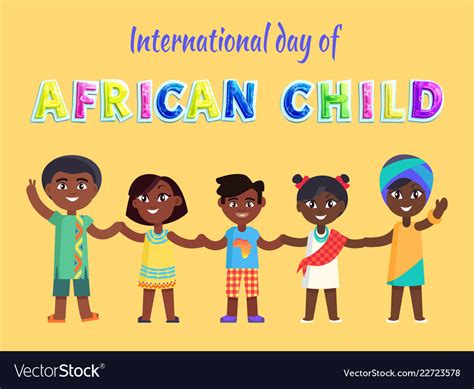 International Day African Child Event Poster Vector Image