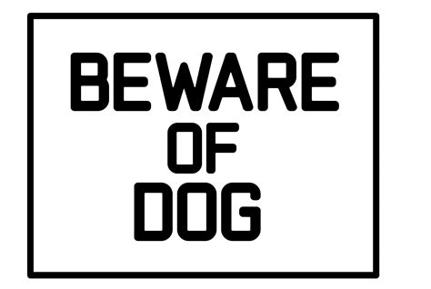 Retro Beware Of Dog Sign Etsy