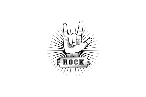 Rock And Roll Logo Design Inspiration Illustration Par Looppoes · Creative Fabrica