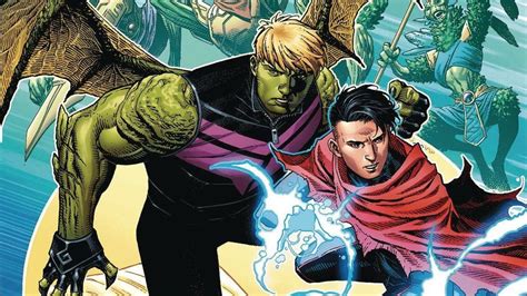 Billy wore a halloween version of his wiccan costume in the episode and showed a little of why he's such an important player in marvel comics. Hulkling and Wiccan Finally Tie the Knot in Marvelous ...