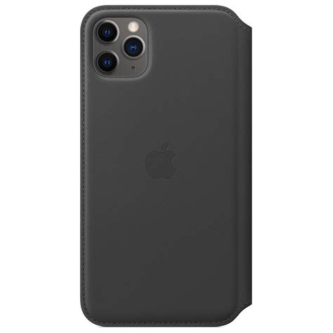Apple Étui Folio En Cuir Noir Apple Iphone 11 Pro Max Mx082zma