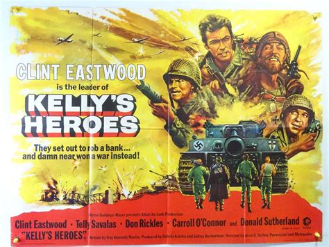 Lot 47 Kellys Heroes 1970 Uk Quad Film Poster