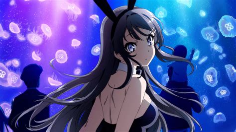 1920x1080 1920x1080 Black Hair Long Hair Anime Girl Mai