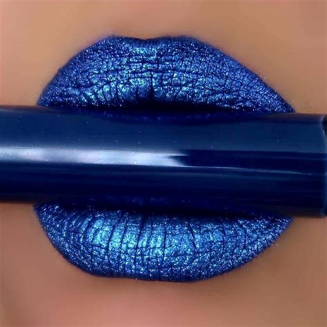 Pretty Zombie Cosmetics® 🌙🎃🔮🕸 On Instagram “midnight Liquid Lipstick With Blue Lip Shimmer On