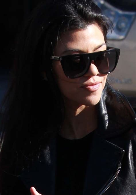 Kourtney Kardashian Accessorized Her Look With Sunglasses From Saint Laurent Kourtney