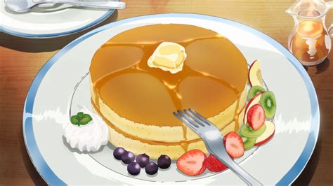 Misuzus Pancake On Date W Haruka In 2021 Food Anime Food Anime Foods