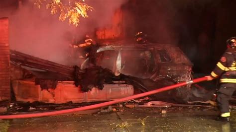 Tinley Park Fire Driver Missing After Car Slams Into Home Sparking
